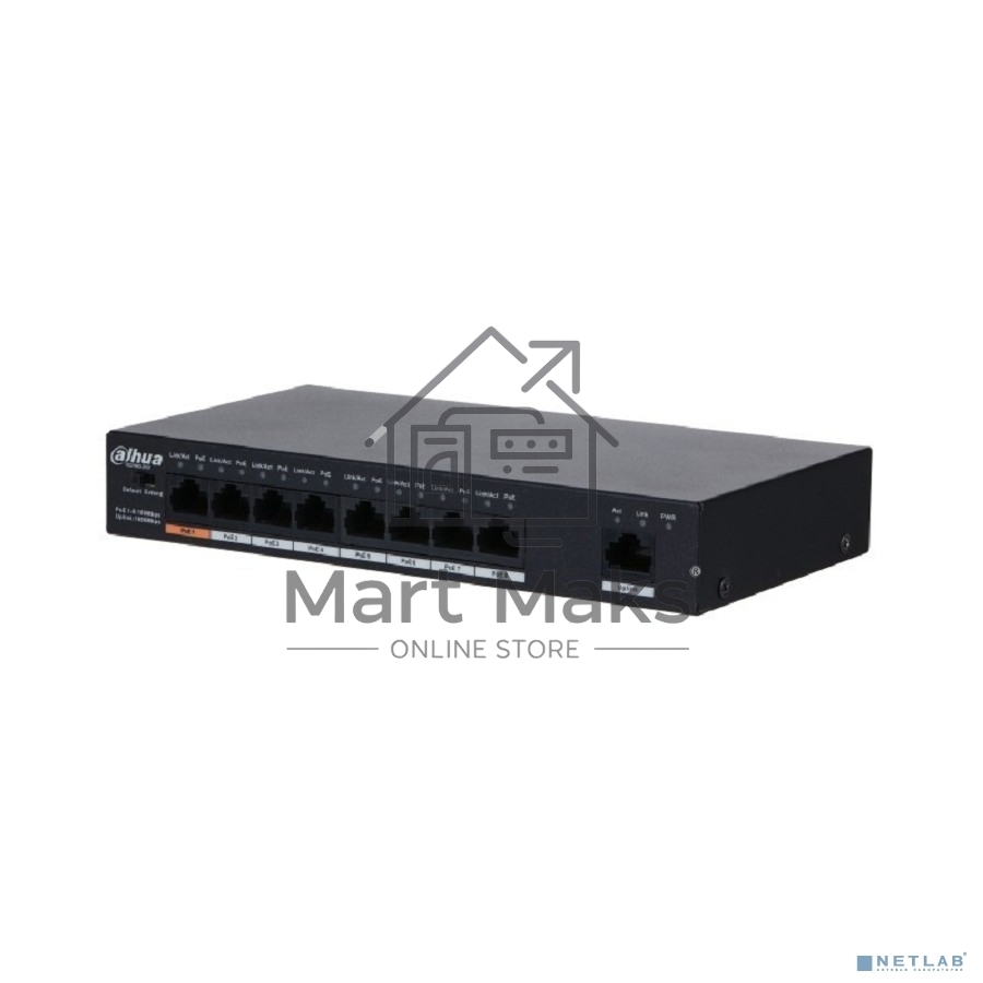 Коммутатор Dahua DH-PFS3009-8ET1GT-96 неуправляемый