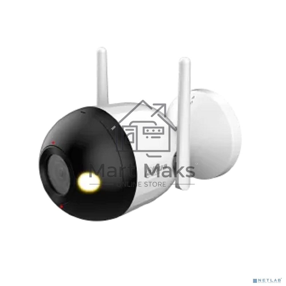Уличная цилиндрическая IP-видеокамера DAHUA DH-IPC-F4CP-PV-0280B Smart Dual Light 4Мп, 1/3” CMOS, объектив 2.8мм, видеоаналитика, ИК 30м, LED 30м, микрофон, динамик, Wi-Fi 2.4ГГц, IP67, металл пластик