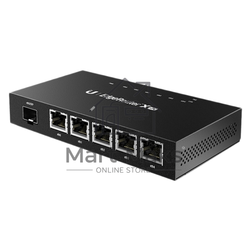 Сетевое оборудование UBIQUITI ER-X-SFP Маршрутизатор 5x Ethernet, 1x SFP, раздача PoE