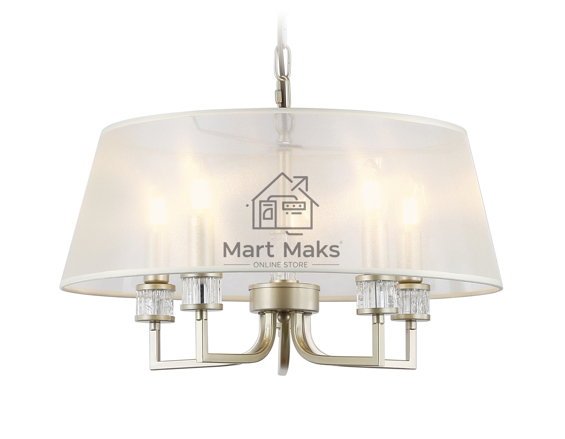 Люстра Ambrella light LH71211/5 CGD золото E14/5 max 40W D500*700