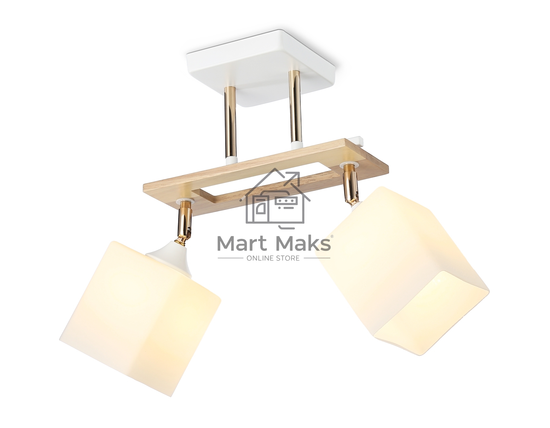 Светильник Ambrella light TR9501/2 WH/FGD/FR белый/золото/белый матовый E27/2 max 40W 510*100*270