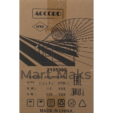 Компьютерный корпус Accord ACC-M258-01B черный без БП mATX 4x120мм 2xUSB2.0 audio