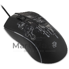Мышь проводная Oklick 702G черный, 3600 dpi, USB, кнопки - 4