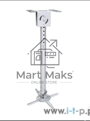 Крепеж Wize WPA-S серебро Универсальное комплект для проектора, длина штанги 36-46 см, наклон +/- 15°, поворот +/- 15°, до 12 кг, 260х260