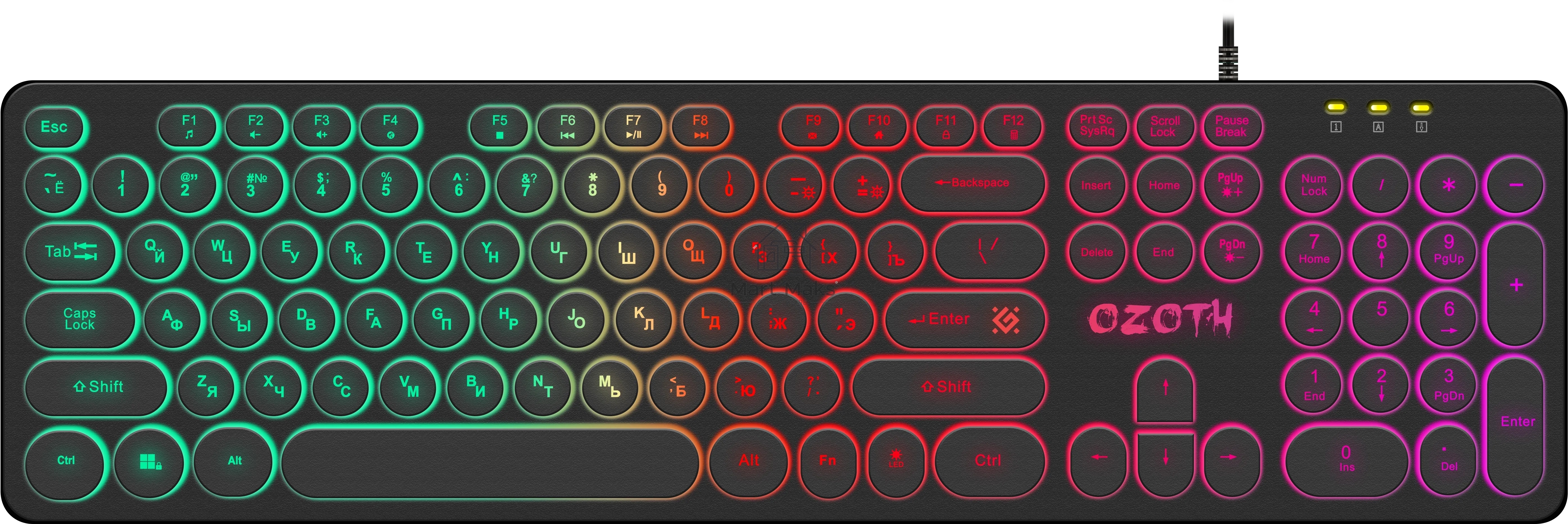 Клавиатура Defender Ozoth GK-106 проводная, USB, черный