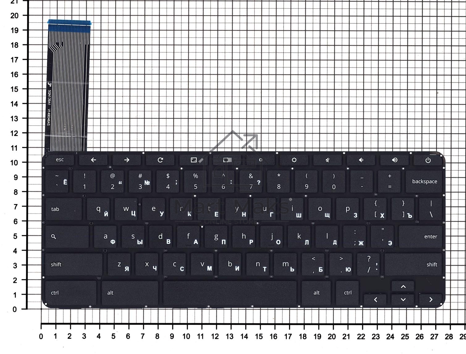 Клавиатура для ноутбука HP Chromebook 14 G3 G4 14-2000 14-ak 14-q черная