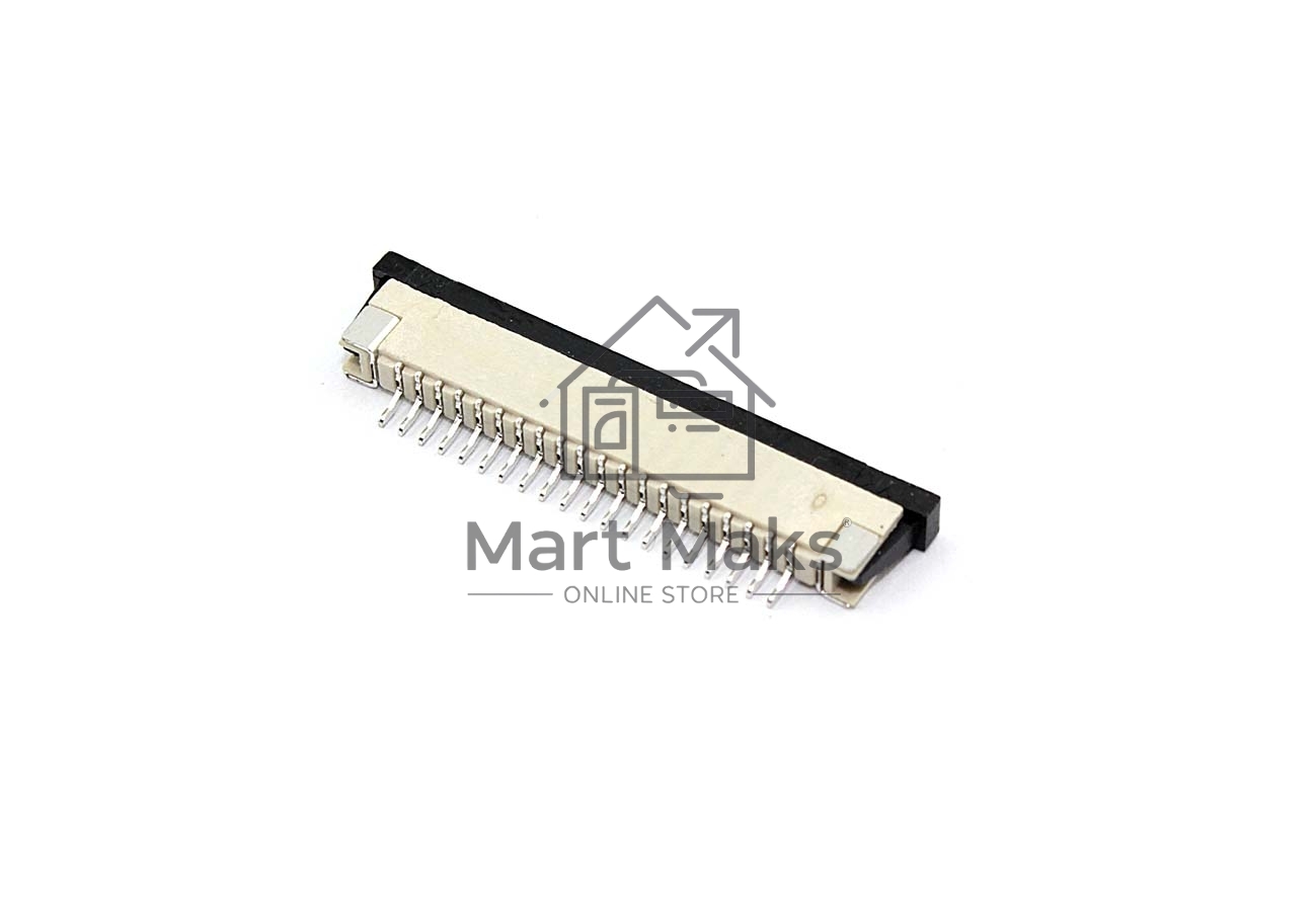 Разъем FPC  Half Coverage Bottom Contact 1.0K-BX-20PWB 20 pin высота 2мм шаг 1мм