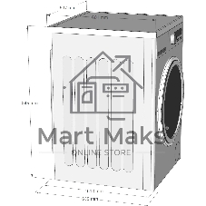 Сушильная машина Korting KD 60HP109 N черный, 10 кг, сушка - конденсационная, программ - 15, 59.6 x 84.5 x 63.9 см
