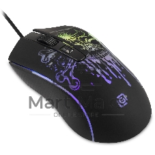 Мышь проводная Oklick 702G черный, 3600 dpi, USB, кнопки - 4