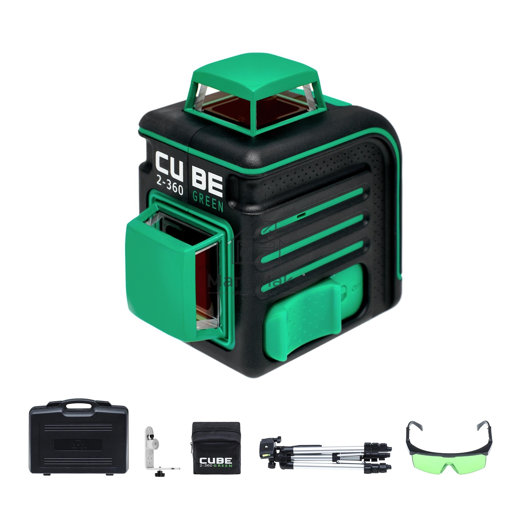 Лазерный уровень ADA CUBE 2-360 Green Ultimate Editionдо20м ±3/10мм/м ±4° 535нм зеленый луч IP54