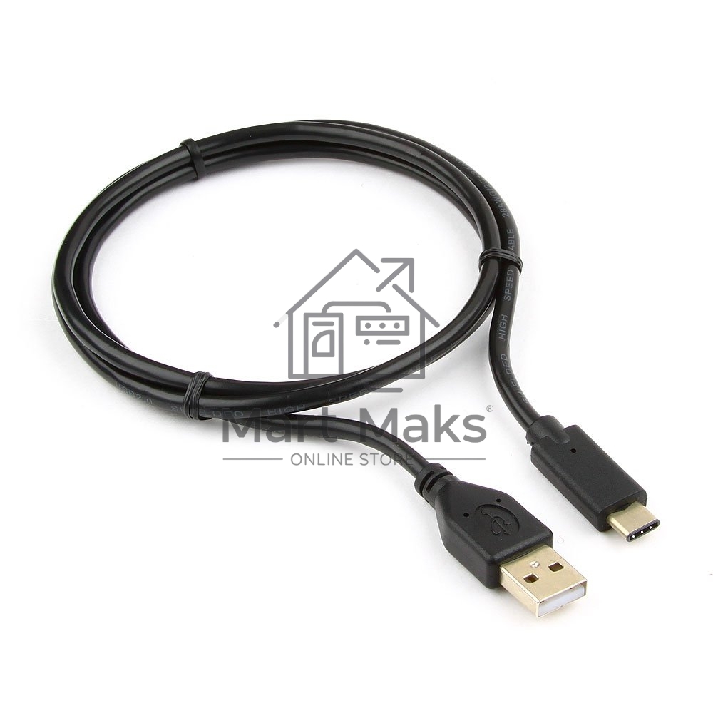 Кабель USB Cablexpert CCP-USB2-AMCM-1M, USB2.0 AM/ USB3.1 Type-C, 1м, пакет