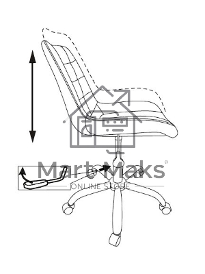 Кресло Бюрократ CH-350SL/IVORY светло-бежевый, экокожа, 120 кг, механизм качания