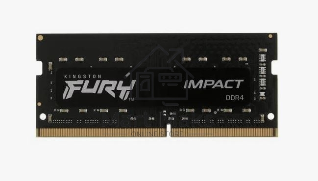 Оперативная память Kingston Fury Impact, DDR4, 16GB (1x16GB), 3200MHz, CL20, SO-DIMM