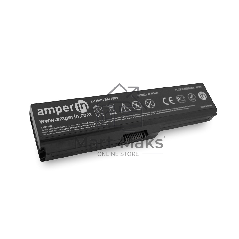 Аккумуляторная батарея Amperin для ноутбука Toshiba Satellite L750 11.1V 4400mAh (49Wh)