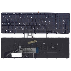 Клавиатура для ноутбука HP ProBook 450 G3 455 G3 черная с подсветкой Клавиатура для ноутбука HP ProBook 450 G3 455 G3 черная с подсветкой