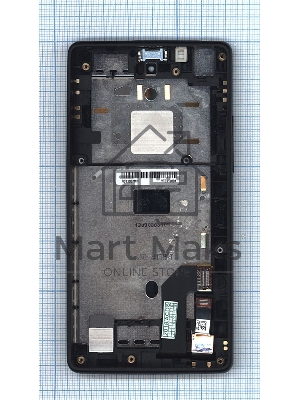 Дисплей для Yota YotaPhone 1 C9660 черный с рамкой