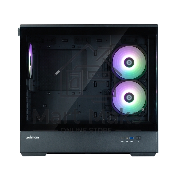 Компьютерный корпус ZALMAN P30 V2, MATX, BLACK, WINDOW, 2x3.5