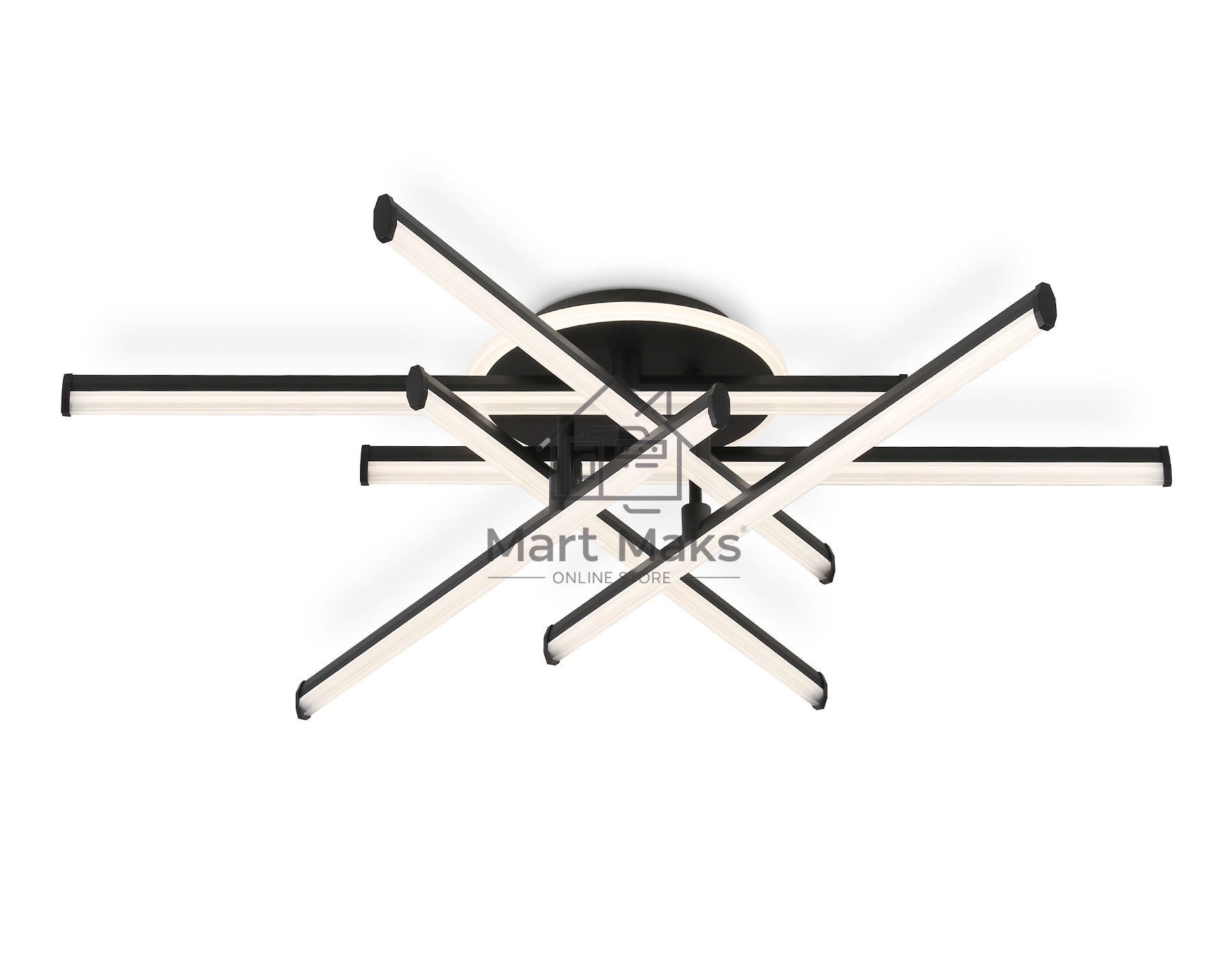Потолочный светодиодный светильник Ambrella light FL6252 BK черный 97W 3000K-6400K 805*760*170 (ПДУ ИК)