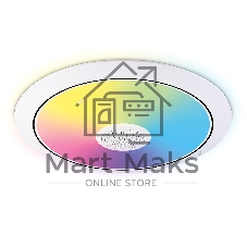 Музыкальный светодиодный светильник Ambrella light FZ710 WH белый IP20 40W 3000-6500K+RGB Music 370*56 (ПДУ ИК)
