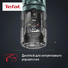 Пылесос вертикальный Tefal X-Force Flex TY9L42WO серый/зеленый, питание от аккумулятора, 150 Вт, уборка сухая, пылесборник 0.65 л
