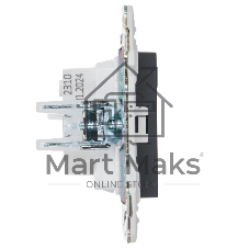 Розетка IEK SKANDY SK-R02G 10А графит без заземл. без защ. шторок SK-R10-10-K53