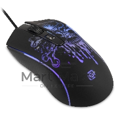 Мышь проводная Oklick 702G черный, 3600 dpi, USB, кнопки - 4