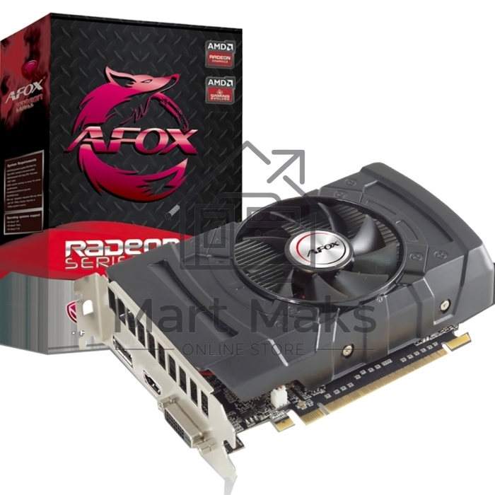 Видеокарта AFOX RX 550 4GB GDDR5 1 28Bit, ATX Single Fan  AFRX550-4096D5H3