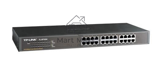 Сетевой коммутатор TP-Link SMB TL-SF1024 Коммутатор 24-port 10/100M Switch, 1U 19-inch rack-mountable steel case