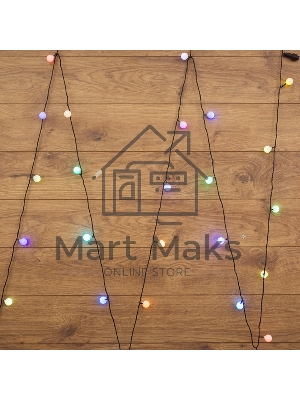 Новогодние светоукрашения Neon-night (303-559) Гирлянда LED - шарики RGB, O23 мм, 5 м