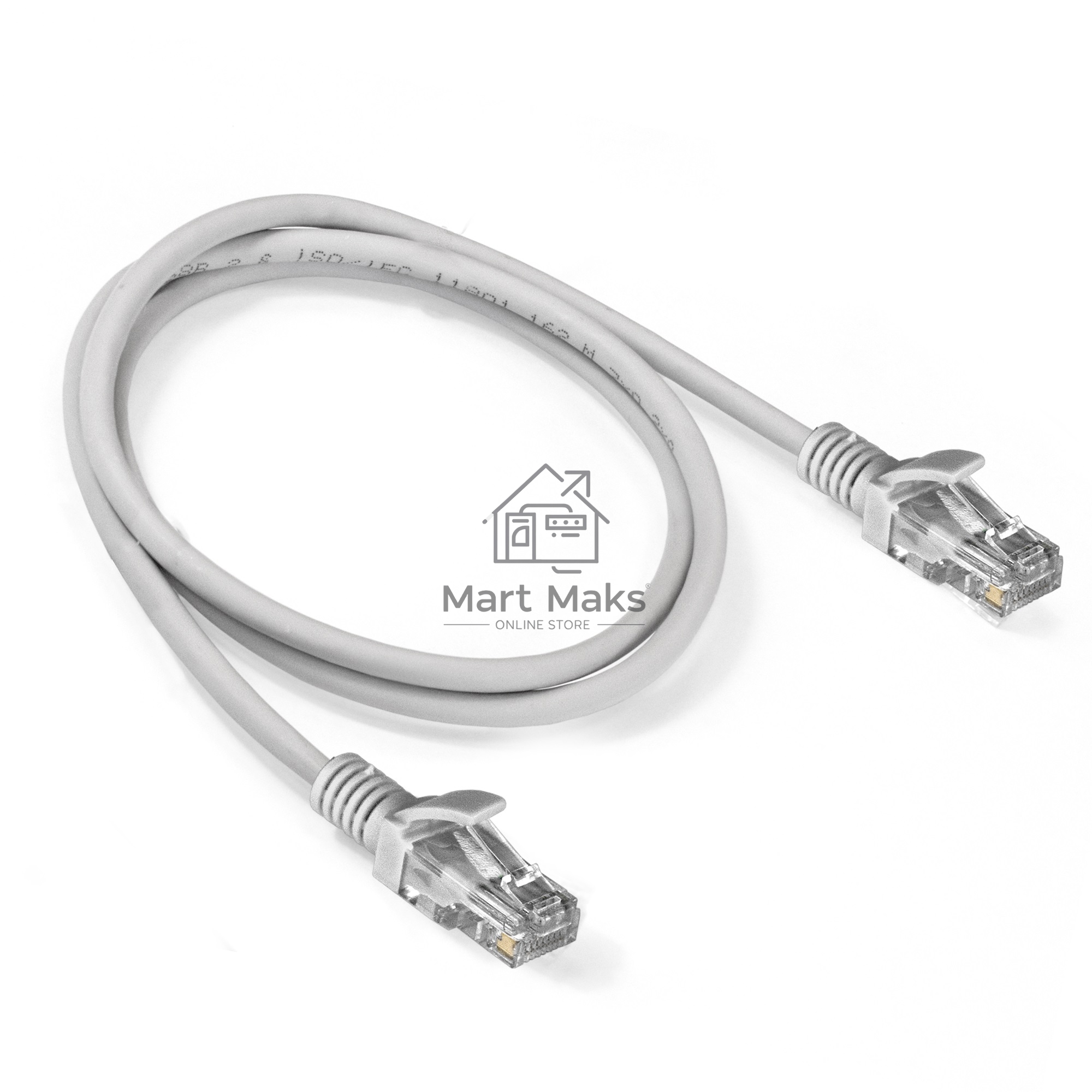Патч-корд ExeGate EX286381RUS UTP-RJ45-RJ45-5e-1M-LSZH-GY, UTP, cat.5e, LSZH, 1м, серый