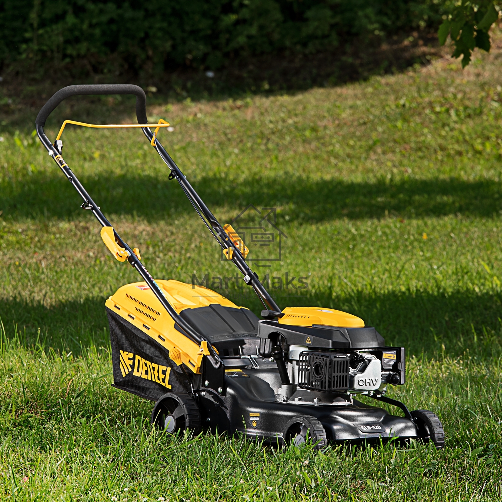 Газонокосилка бензиновая Denzel GLD-420, 146 см3,шир 42 см,40 л 58805