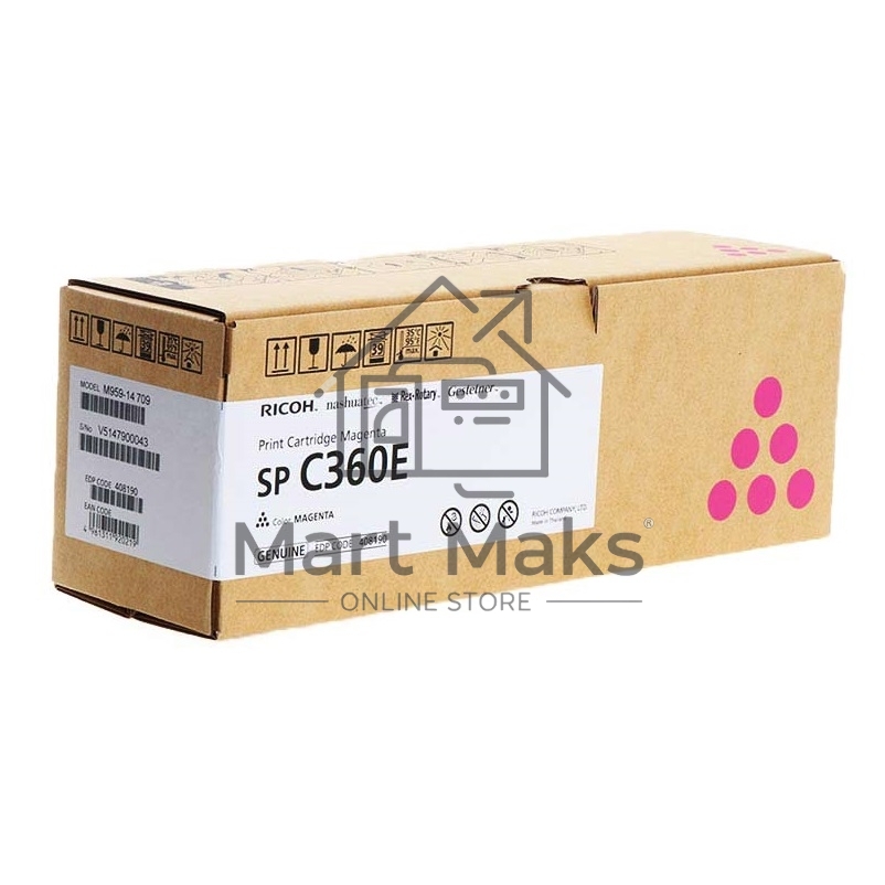 Картридж лазерный тип SP C360E малиновый для Ricoh SP C360DNw/SP C360SNw/SP C360SFNw/SP C361SFNw (1,5K)