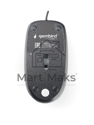 Мышь проводная Gembird MOP-200 черный, 1000 dpi, USB, кнопки - 3