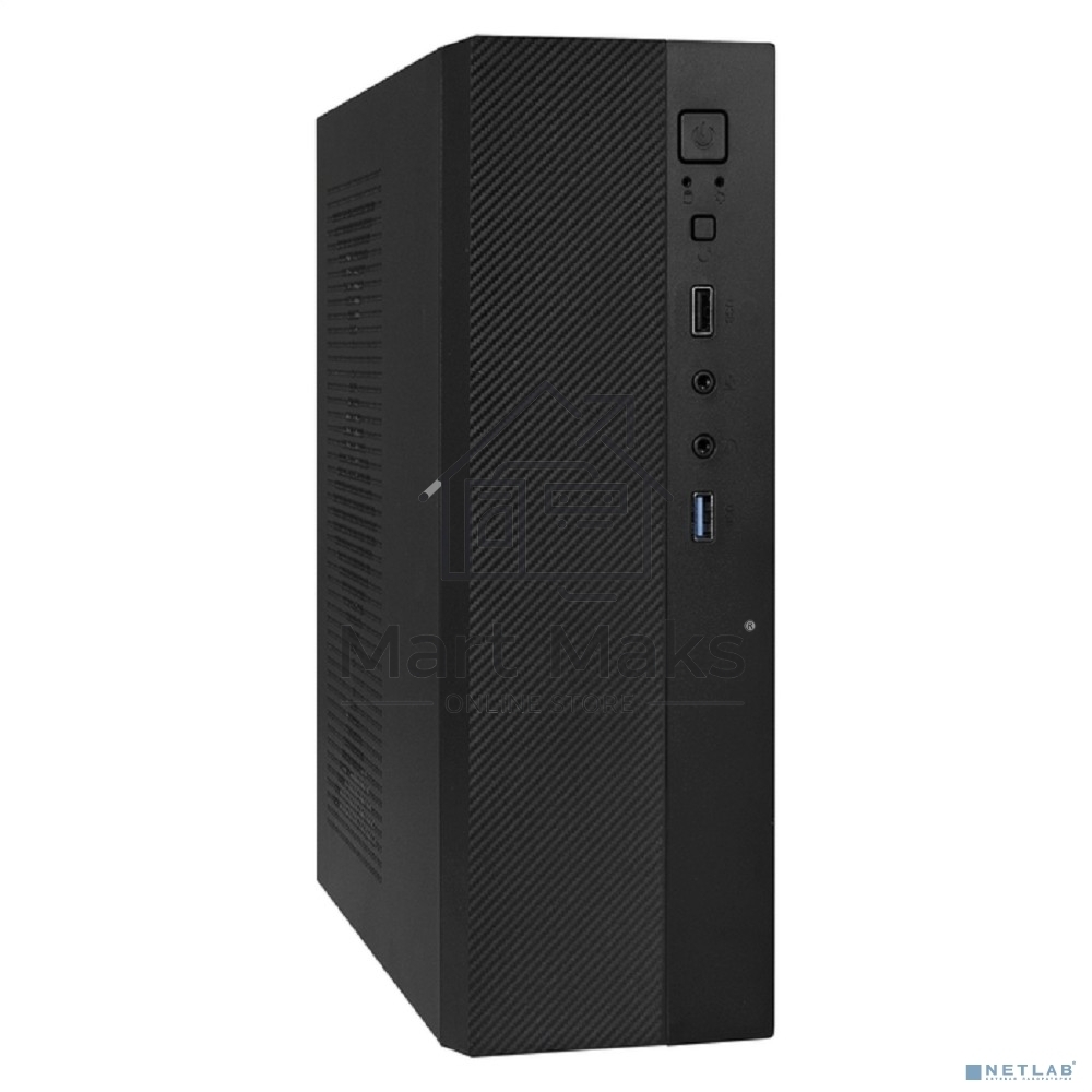 Компьютерный корпус Desktop Exegate EX291267RUS MI-301U (mATX/mini-ITX, без БП, 1*USB+1*USB3.0, аудио, черный)