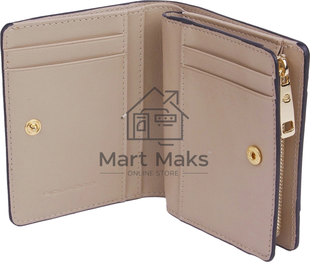 Кошелек женский Piquadro Circle PD6660W92R/GBE шафрановый/бежевый натур.кожа