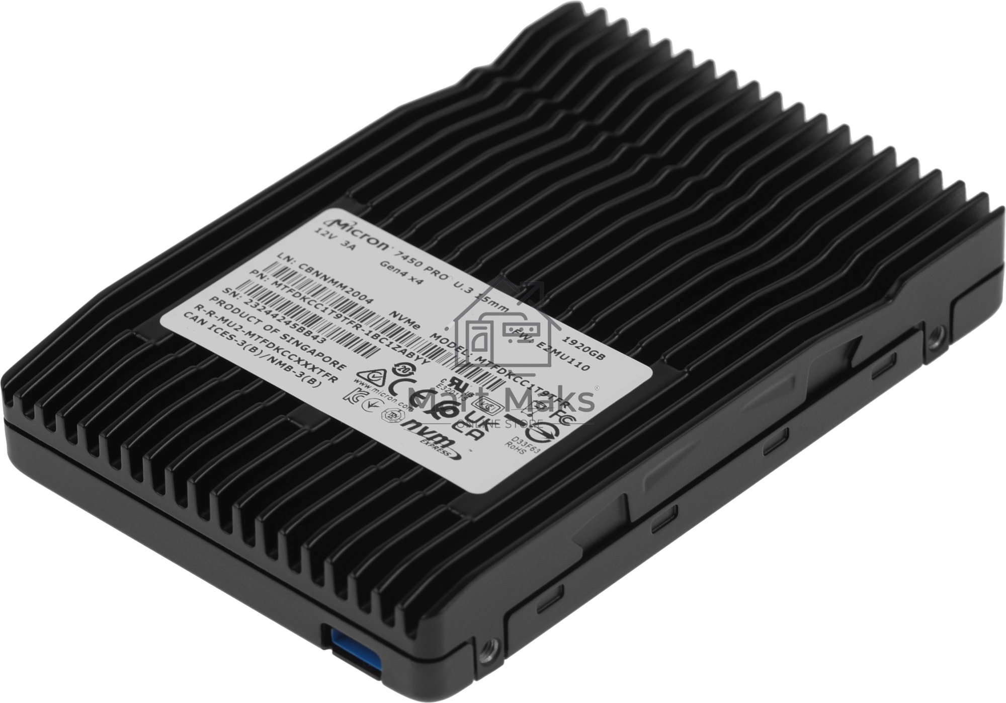 Накопитель SSD Micron 7450 Pro, 1.92TB, 2.5