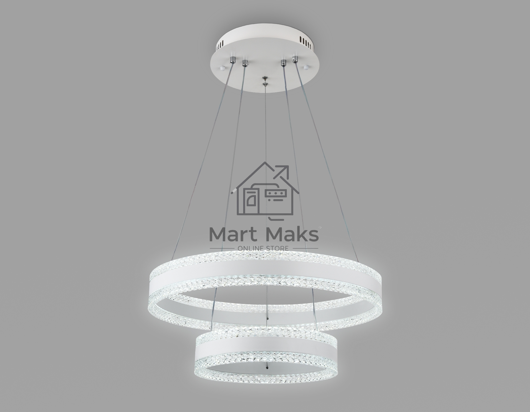Светильник Ambrella light FA6175/2 WH белый 108W 3000K+6400K/3000K/6400K/4200K+4200K D500*630 (ПДУ РАДИО 2.4G)