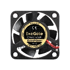 Вентилятор 12В DC ExeGate ExtraPower EP04010B2P (40x40x10 мм, 2-Ball (двойной шарикоподшипник), 2pin, 7800RPM, 38dBA)