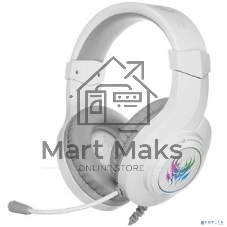 Гарнитура Defender Ghost LED белый, проводная, USB / 2 x mini jack 3.5 мм, подсветка