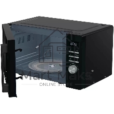 Микроволновая печь Gorenje MO23A3BH черный, 23 л, 800 Вт, переключатели - кнопки, поворотный механизм