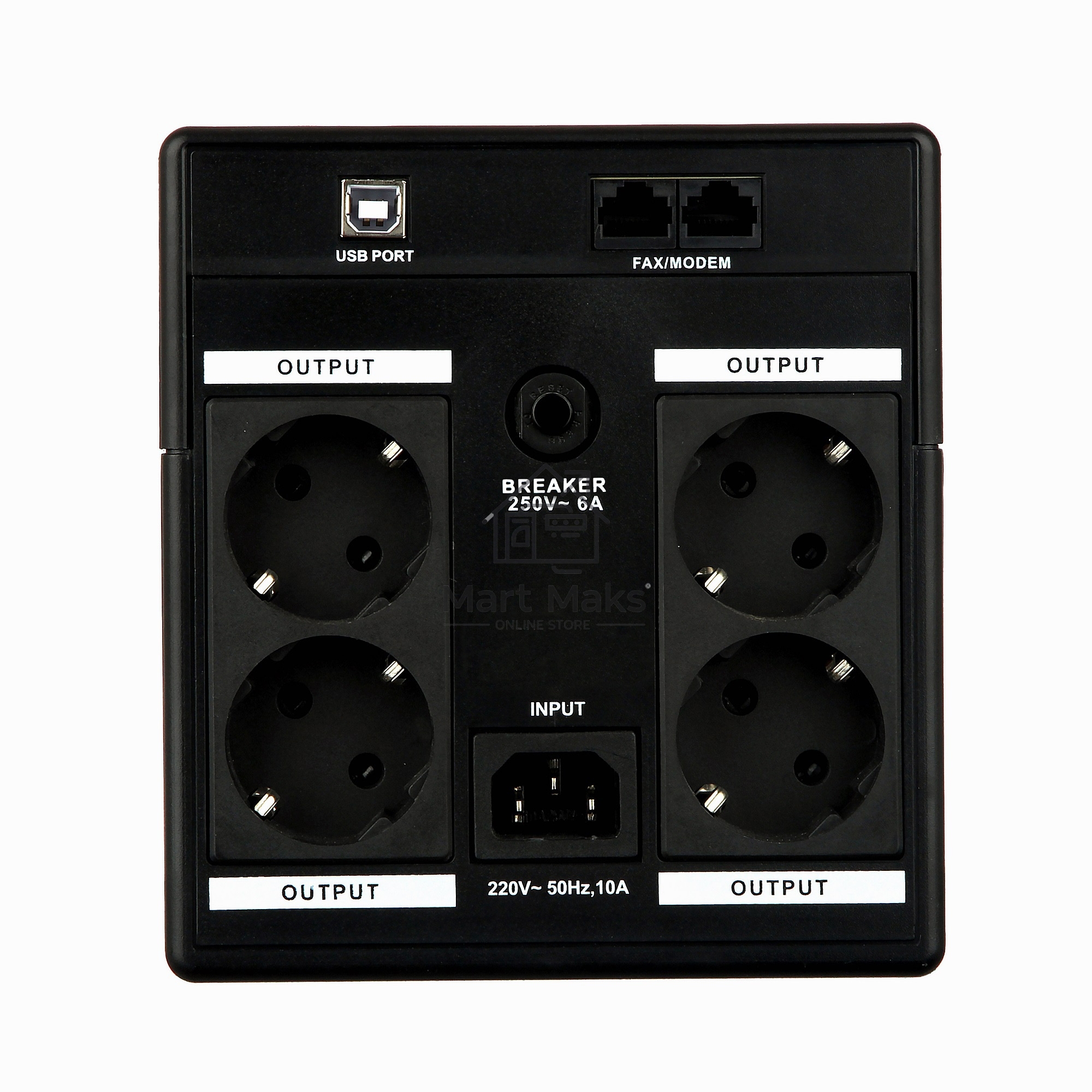 Источник бесперебойного питания ExeGate EP212518RUS Power Back UNB-1000 <1000VA, Black, 4 евророзетки>