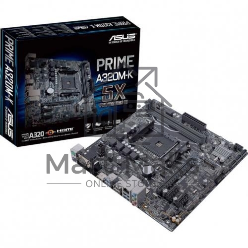 Материнская плата Asus PRIME A320M-K Soc-AM4 AMD A320 2xDDR4 mATX AC`97 8ch(7.1) GbLAN RAID+VGA+HDMI