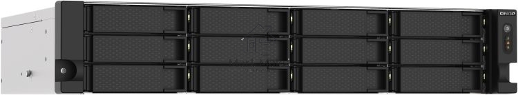 Сетевое хранилище без дисков SMB QNAP TS-1273AU-RP-8G NAS 12 HDD trays, 2x 2.5 GbE, rackmount, 2 PSU. 4-core AMD V1500B2,2 GHz, RAM 8 GB (8 GB UDIMM DDR4 (1 x 8 GB) up to 32 GB (2 x 16 GB)). W/o rail kit RAIL-B02
