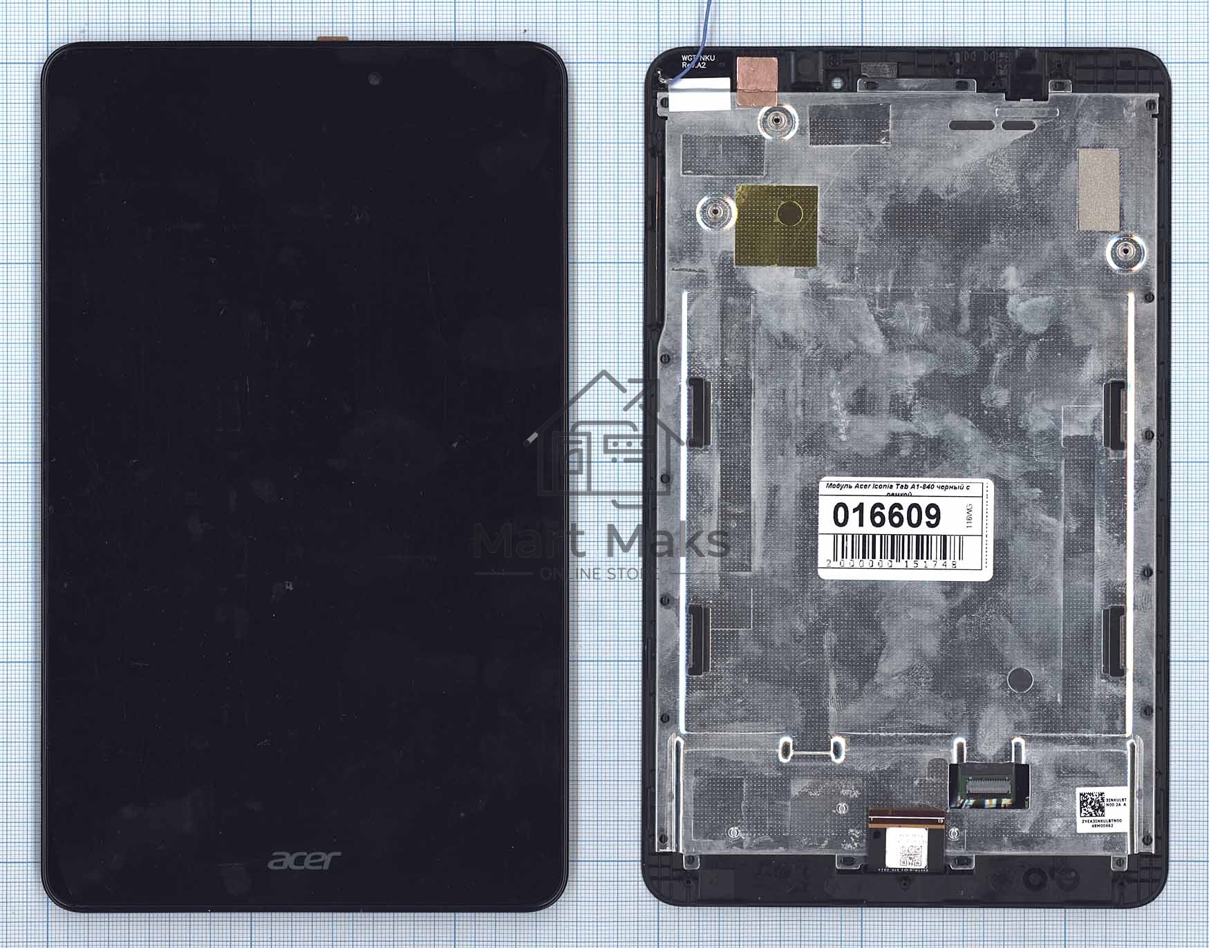 Модуль (матрица + тачскрин) для Acer Iconia Tab A1-841 A1-840 черный с рамкой