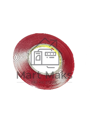 Скотч двусторонний прозрачный 3M с красной защитной лентой толщина 1мм ширина 4мм 10м