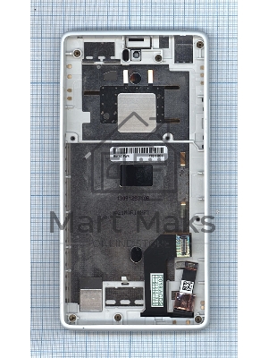 Дисплей для Yota YotaPhone 1 C9660 черный с белой рамкой