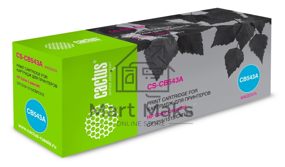 Картридж лазерный Cactus CS-CB543A пурпурный (1400 стр.) для HP Color LaserJet CP1215/1515/CM1312