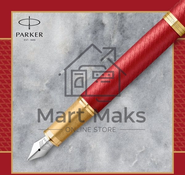 Ручка перьевая Parker IM Premium F318 (CW2143650) Red GT F сталь нержавеющая, подарочная коробка
