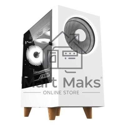 Компьютерный корпус WIZMAX EM1 Woofer, mATX, mITX белый, Mini-Tower, без БП, TG, 1x160mm + 1x120mm LED, 1xUSB-A 3.0 + 2xUSB-A 2.0