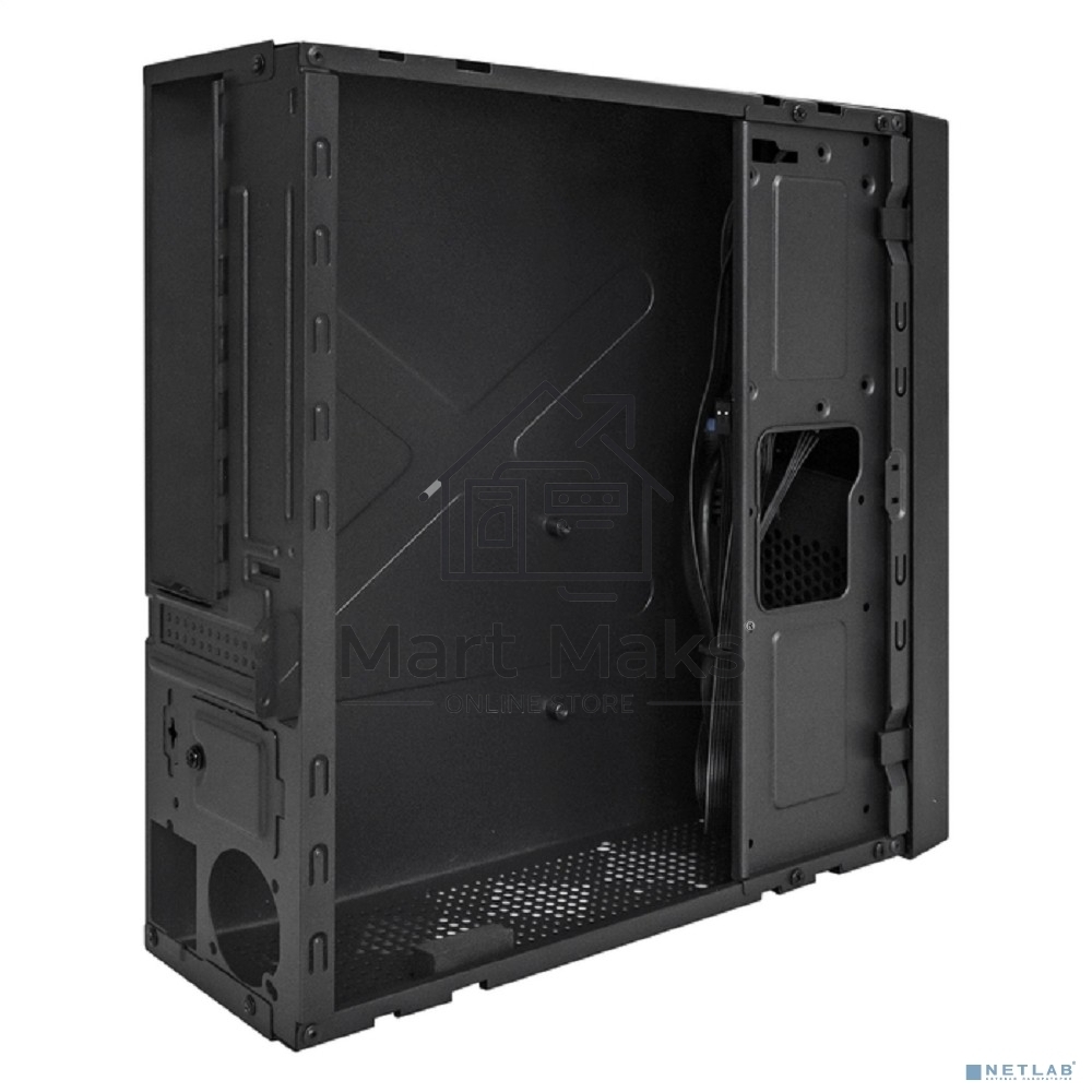 Компьютерный корпус Desktop Exegate EX291267RUS MI-301U (mATX/mini-ITX, без БП, 1*USB+1*USB3.0, аудио, черный)